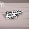 PIN FRASE "SORRY I'M LATE. I DIDN'T WANT TO COME." (100021) - Imagen 4