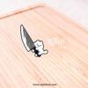PIN GATO BLANCO CUCHILLO GIGANTE - Imagen 2