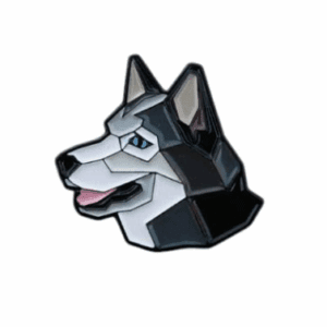 PIN PERRITO SIBERIANO GEOMÉTRICO