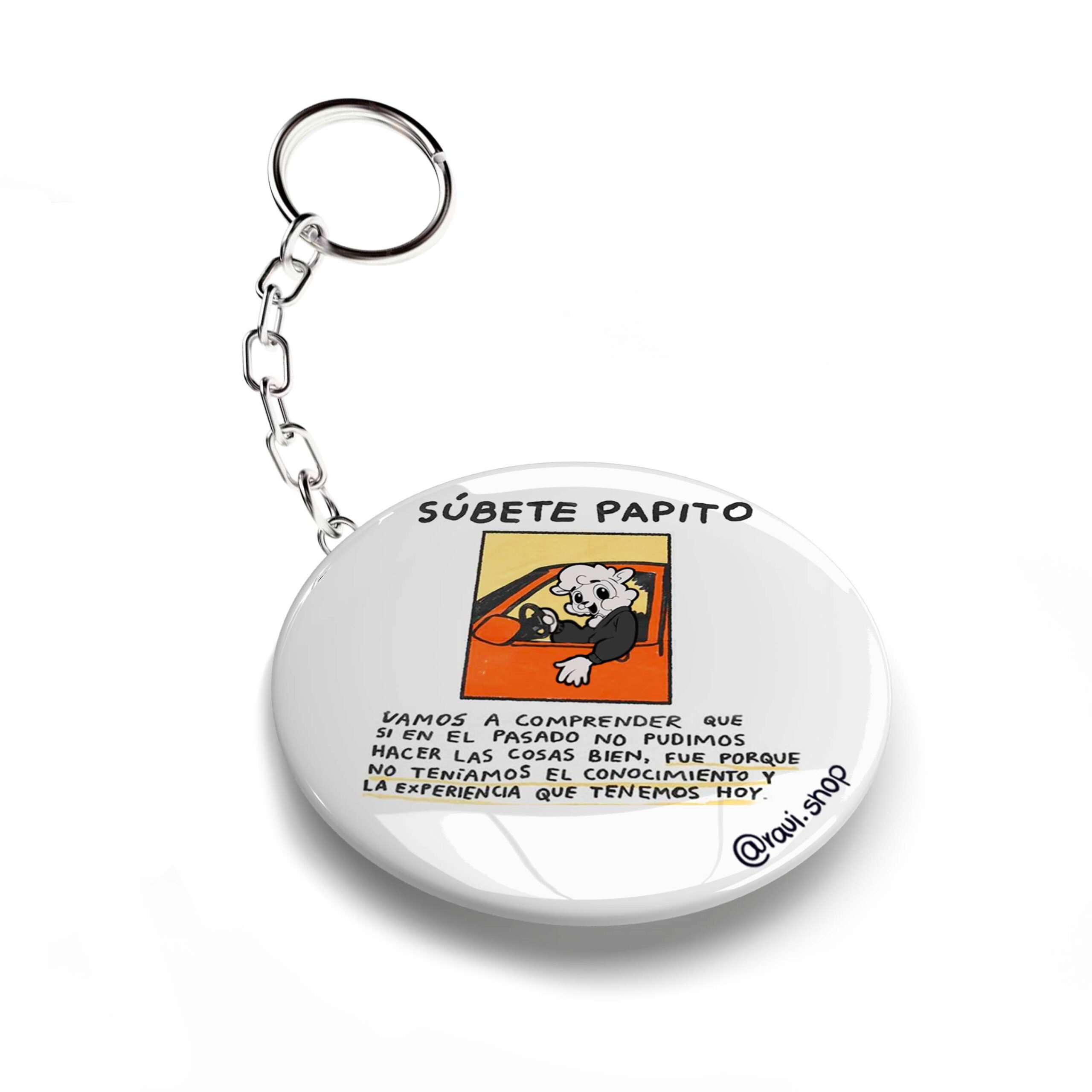 LLAVERO CHAPA SÚBETE PAPITO