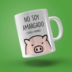 TAZA PIG "NO SOY AMARGADO. TENGO HAMBRE"